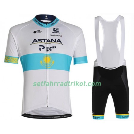 Fahrradbekleidung Radtrikot Kurzarm + Trägershorts 2020 Astana Pro Team N003